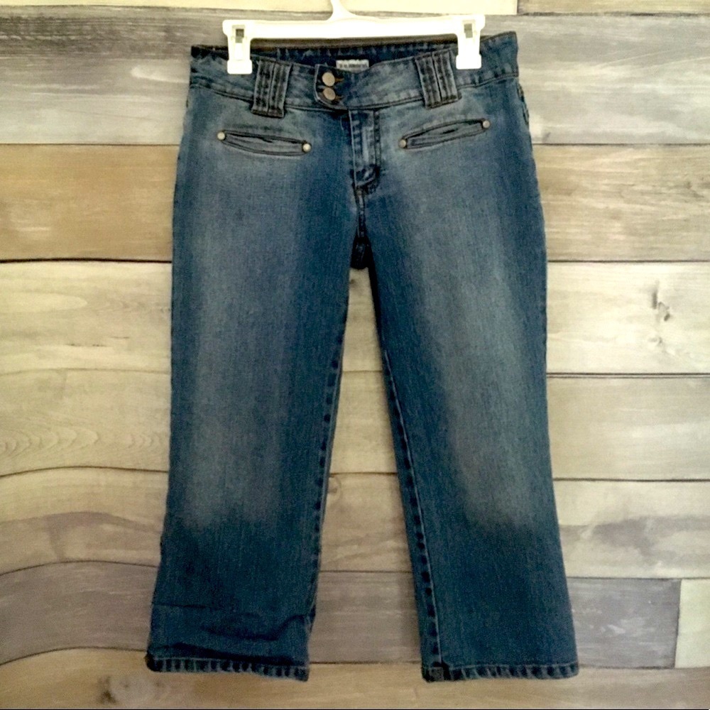 Low rise stretch denim capris size 7 juniors - Picture 6 of 6